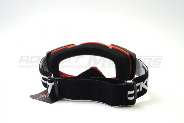 Мотоочки кроссовые ROCKOT (Рокот) RM - 337 (красный - черный/прозрачная, Anti - Scratch) | Мототека