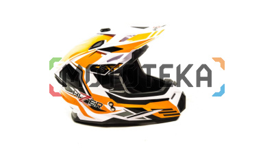 Шлем мото кроссовый HIZER (Хайзер) J6801 (XL) #7 neon yellow